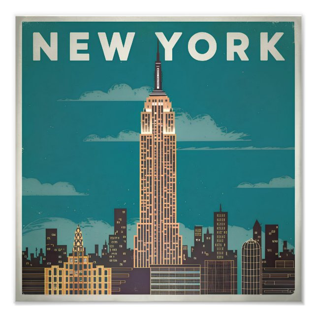 New York USA Vintag Fotodruck (Vorne)