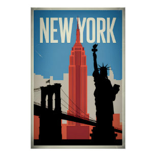 New York USA Vintag Poster