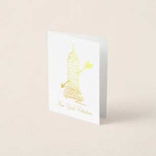 New York Valentine Skycraper Cupid's Arrow NYC Folienkarte