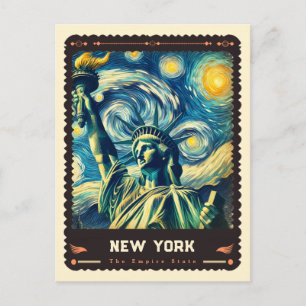 New York   Vincent Van Gogh Inspiriert Postkarte