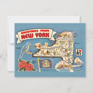 New York Vintage Karte 
