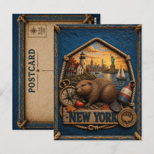 New York Vintage Reise Postkarte