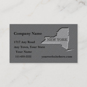 New York Visitenkarte geschnitzten Stein Look