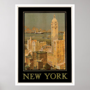 New York von Glasgow Poster