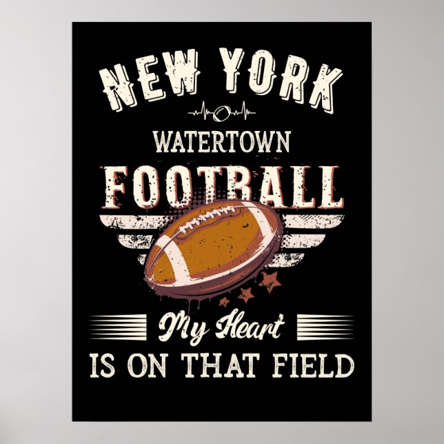 New York Watertown American Football Poster (Vorne)
