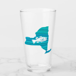 New York Wave Fishing Glas