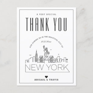New York Wedding   Danke, dass du gekommen bist! P Postkarte