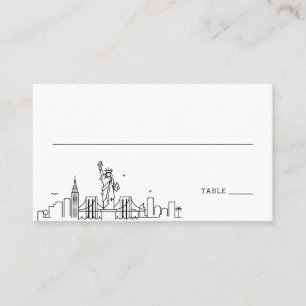 New York Wedding Platzkarten vorne und hinten