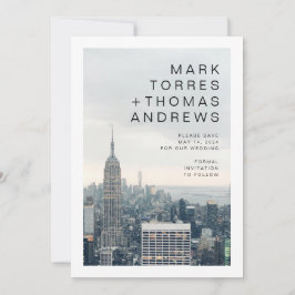 New York Wedding Save the Date Einladung