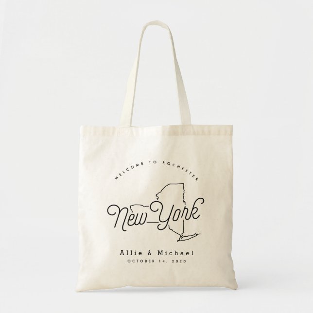 New York Wedding Welcome Tote Bag Tragetasche (Vorne)