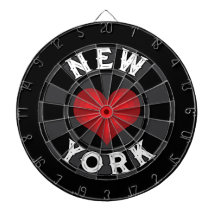 NEW YORK Weißer Text auf schwarzer Holzkohle rotes