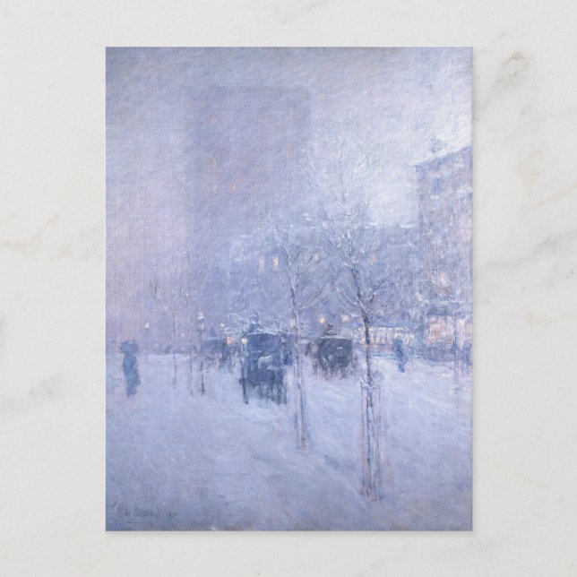 New York Winter - Childe Hassam Postkarte (Vorderseite)