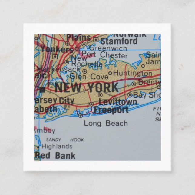 New York Wir haben eine neue Adresskarte verschobe Begleitkarte (Vorderseite)