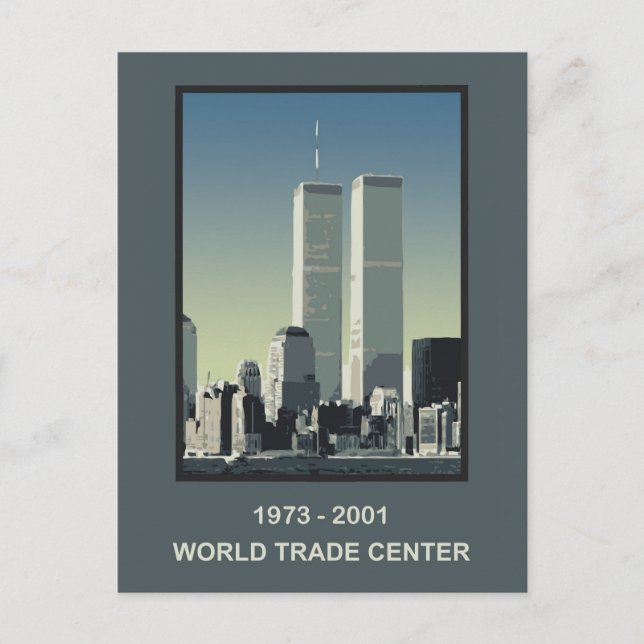New York World Trade Center Postkarte (Vorderseite)