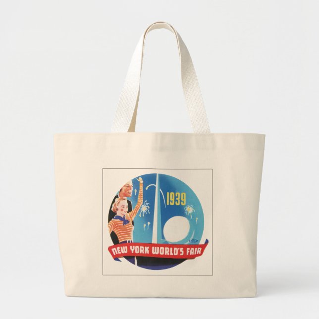 New York World's Fair 1939 Jumbo Stoffbeutel (Vorne)
