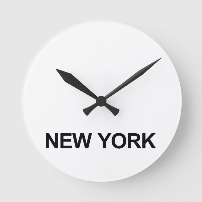 NEW YORK WORLDWIR TIMEZONE CLOCK SET RUNDE WANDUHR (Vorderseite)