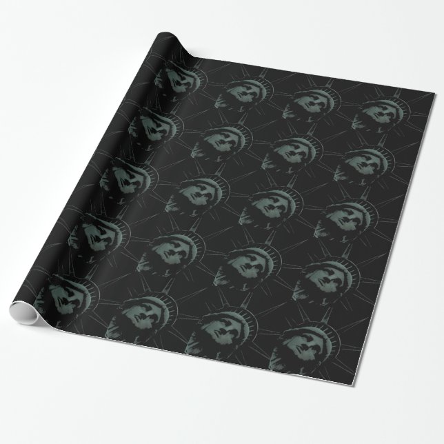 New York Wrapping Paper Statue of Liberty Paper Geschenkpapier (Ungerollt)