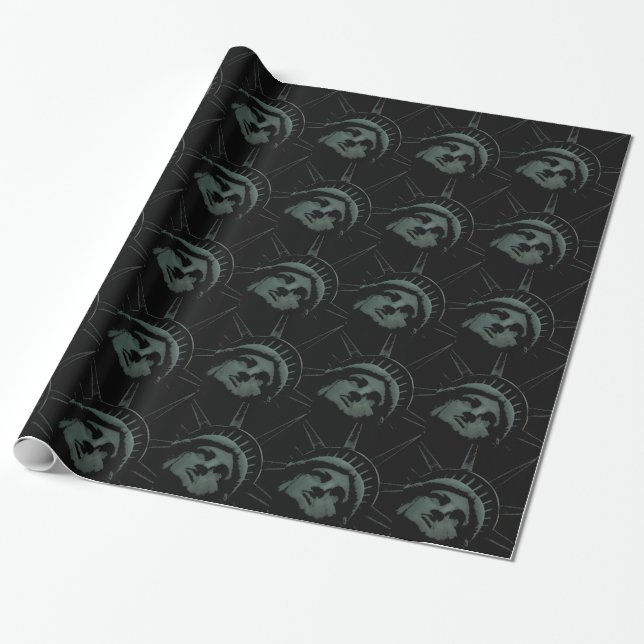 New York Wrapping Paper Statue of Liberty Paper Geschenkpapier (Ungerollt)