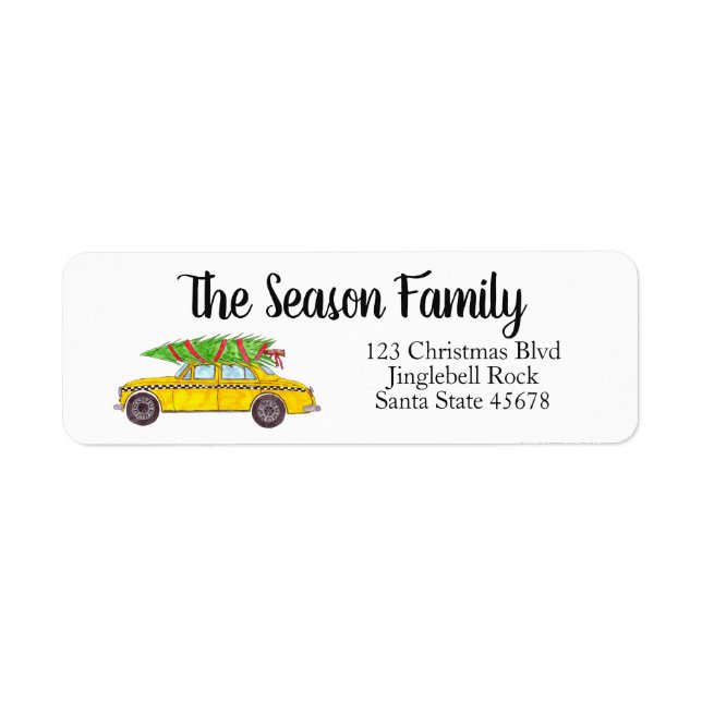 New York Yellow Cab Taxi Weihnachtsbaum (Vorne)