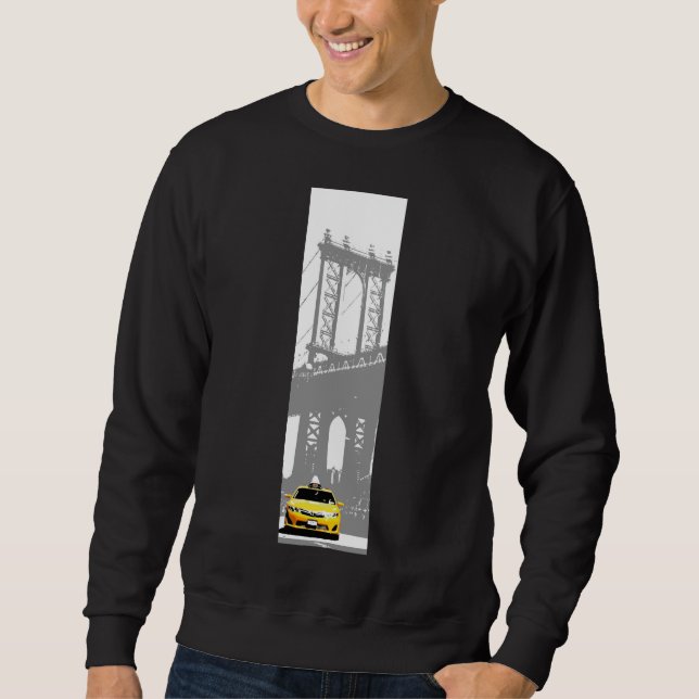 New York Yellow Taxi Brooklyn Mens Bekleidung Sweatshirt (Vorderseite)