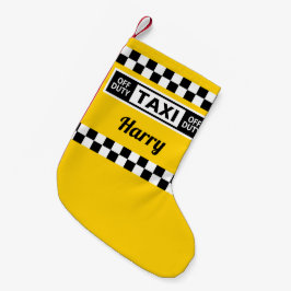 New York Yellow Taxi Fahrer ab Dienst Kleiner Weihnachtsstrumpf
