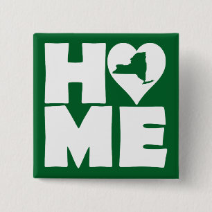 New York Zuhause Herz Staat Button Abzeichen Pin