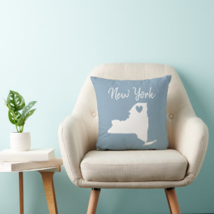 New York Zuhause Staat Map Decoration Kissen