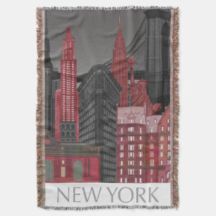 New- Yorkaufzüge bis zum Nacht - Rot Decke