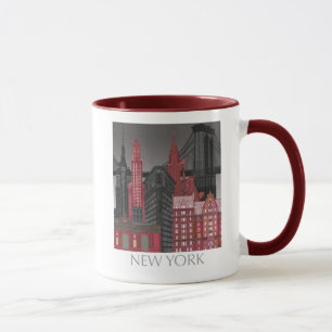New- Yorkaufzüge bis zum Nacht - Rot Tasse