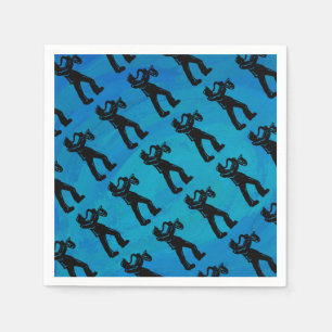 New- YorkBoogie-NachtSaxophon-Blau Serviette