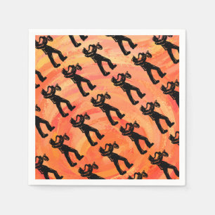New- YorkBoogie-NachtSaxophon-Orange Serviette