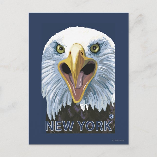 New YorkEagle Up Nah Postkarte (Vorderseite)