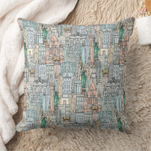 New Yorker Aquarell Kissen