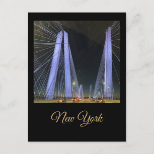 New Yorker beleuchtete Brücken-Postkarte Postkarte