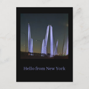 New Yorker beleuchtete Brücken-Postkarte Postkarte