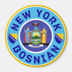 New Yorker bosnischer amerikanischer Kühlschrankma Magnet