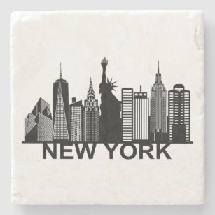 New Yorker City Silhouette Steinuntersetzer