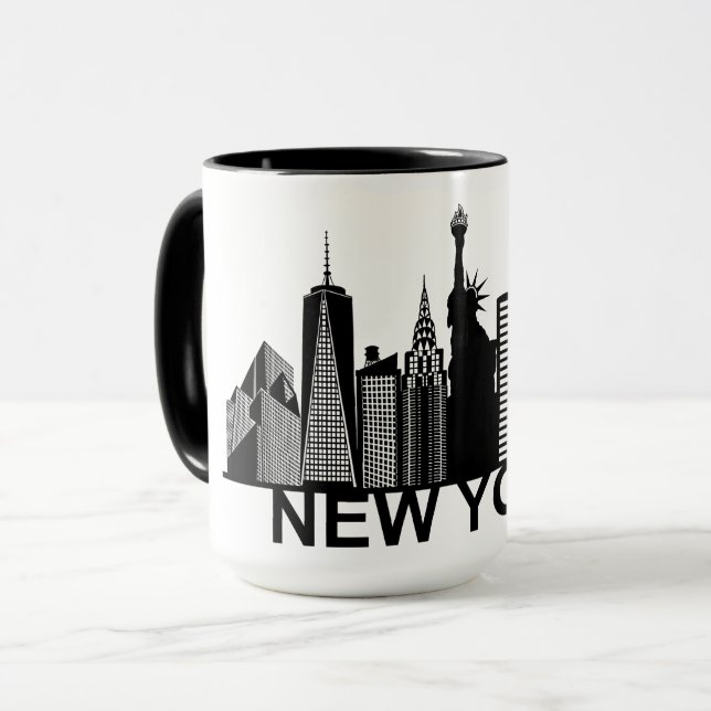 New Yorker City Silhouette Tasse (Vorderseite Links)