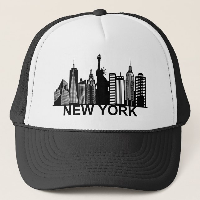 New Yorker City Silhouette Truckerkappe (Vorderseite)