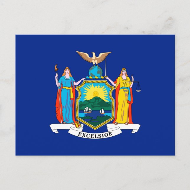 New Yorker Dekor für das Flaggendesign Postkarte (Vorderseite)