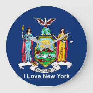 New Yorker Fahne für die große Wall-Clock Wanduhr