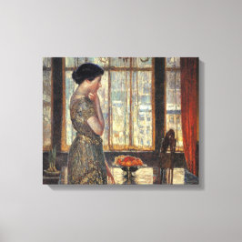New Yorker Fenster im Winter (von Childe Hassam) Leinwanddruck