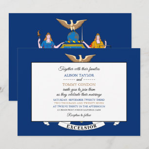 New Yorker Flag, Flag der New Yorker Hochzeit Einladung