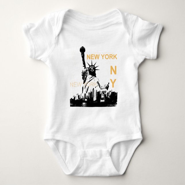 New Yorker Freiheitsstatue Baby Strampler (Vorderseite)