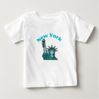 New Yorker Freiheitsstatue im Aquamarinen T - Shir