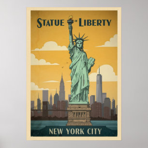 New Yorker Freiheitsstatue V02 Poster