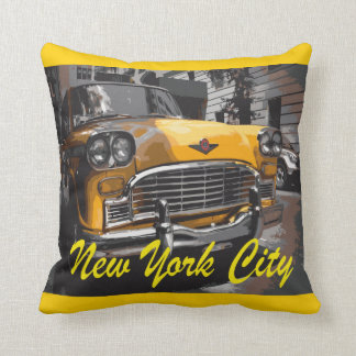 New Yorker Gelbtaxi Kissen