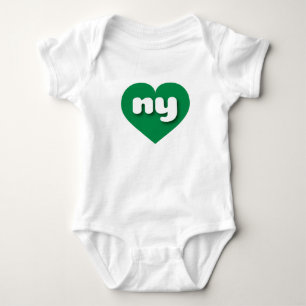 New Yorker Grünes Herz - I Liebe Baby Strampler