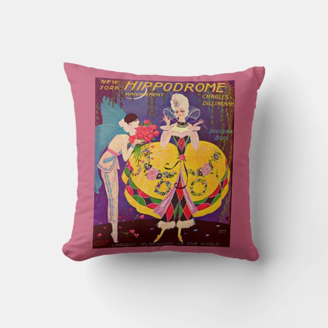 New Yorker Hippodrome-Programm 1920 Kissen (Vorderseite)