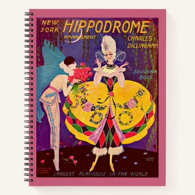 New Yorker Hippodrome-Programm 1920 Notizbuch (Vorderseite)